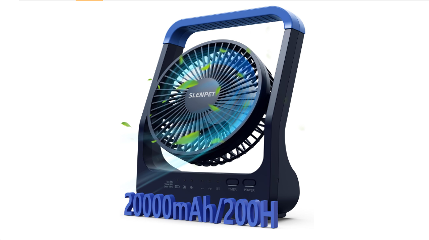SLENPET 20000mAh Rechargeable Battery Operated Fan